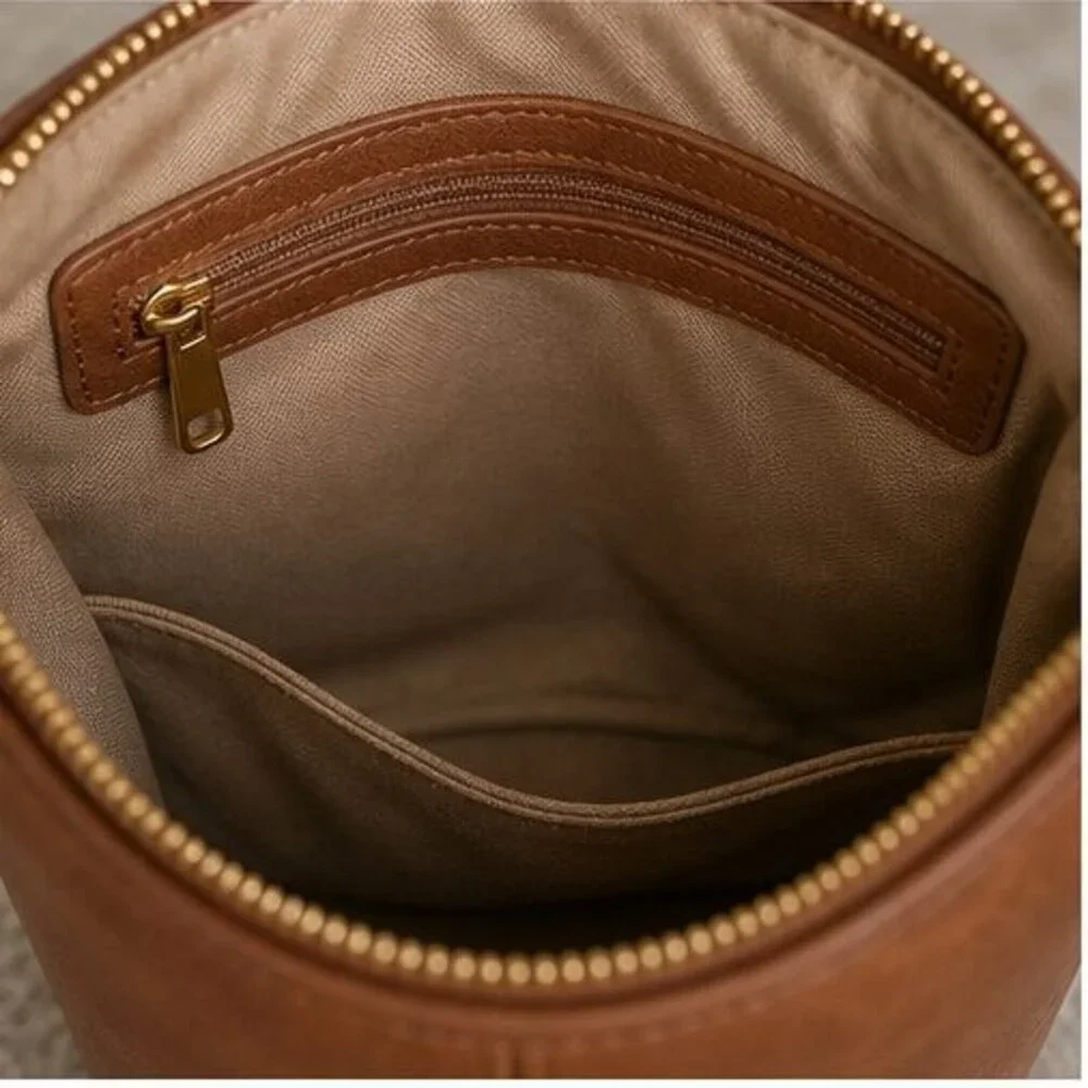 Tan Suede Crossbody Bag